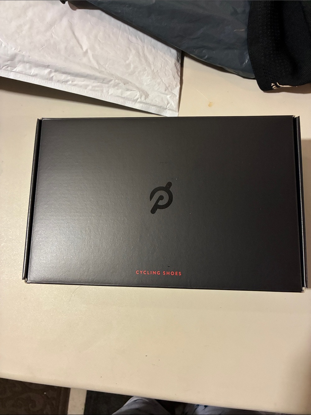 Peloton Black Cycling Shoes Box with Logo